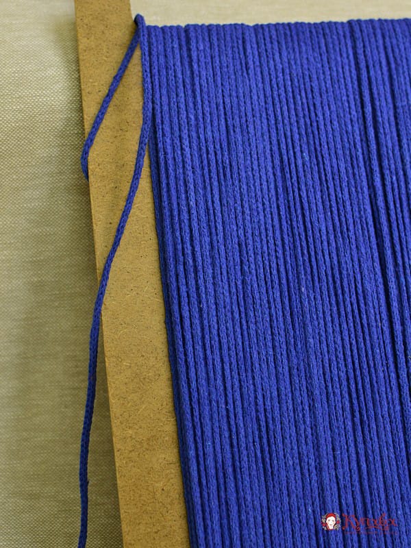 Шнур цв.василек, 3мм, хлопок-100%