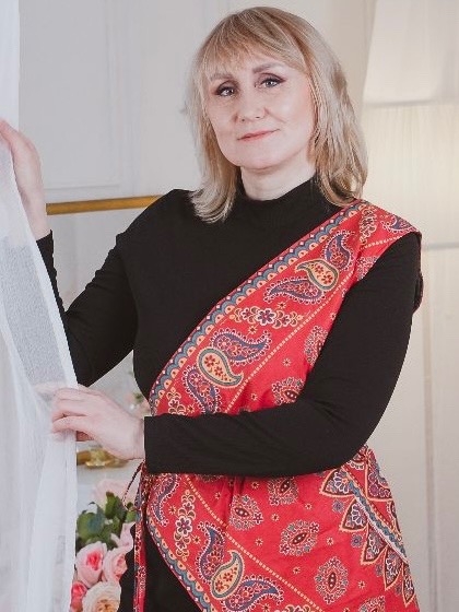 Двухсторонняя жилетка из Поплина "КУПАВА" и Перкали "Илона"