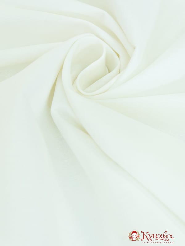 Полулен бельевой однотонный цв.Белый, шир.2.2м, лен-50%, хлопок-50%, 150гр/м.кв