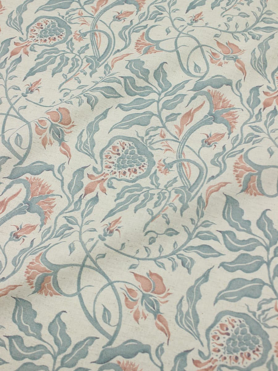 Мерный лоскут Полулен "Гранатовое настроение" (на суровом), ш.1.5м, лен-30%,хлопок-70%, 147гр/м.кв