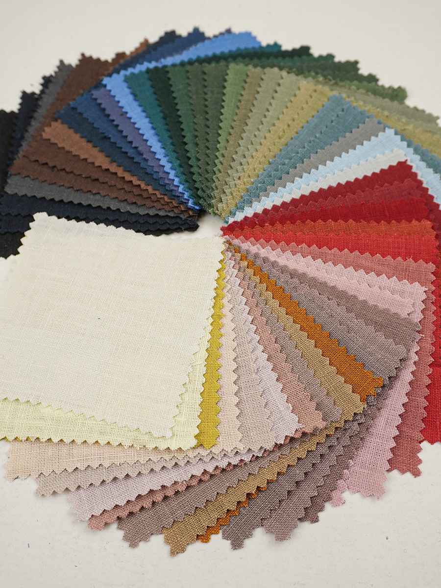 Комплект образцов "Лен 100% однотонный с эф.мятости" №1