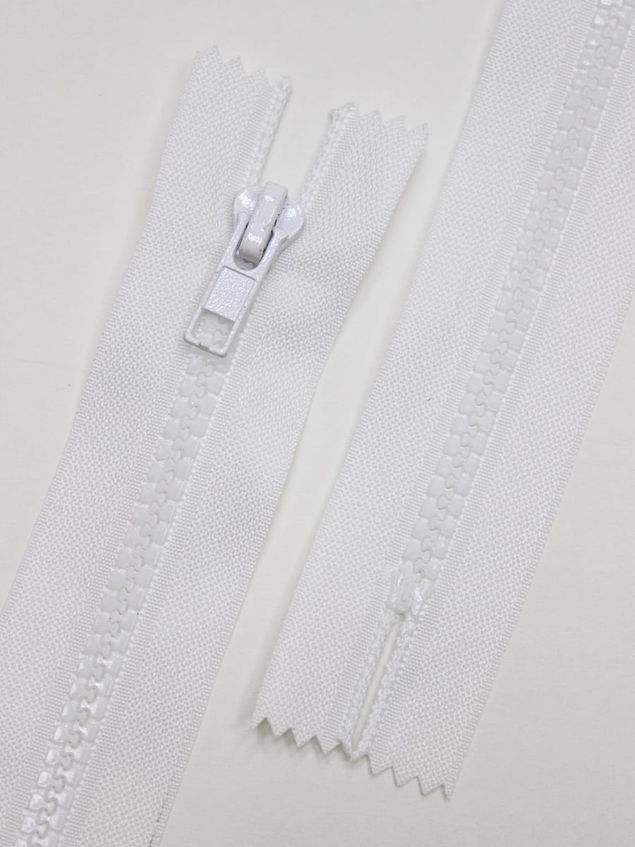 Молния тракторная №5 цв.белый, 18см