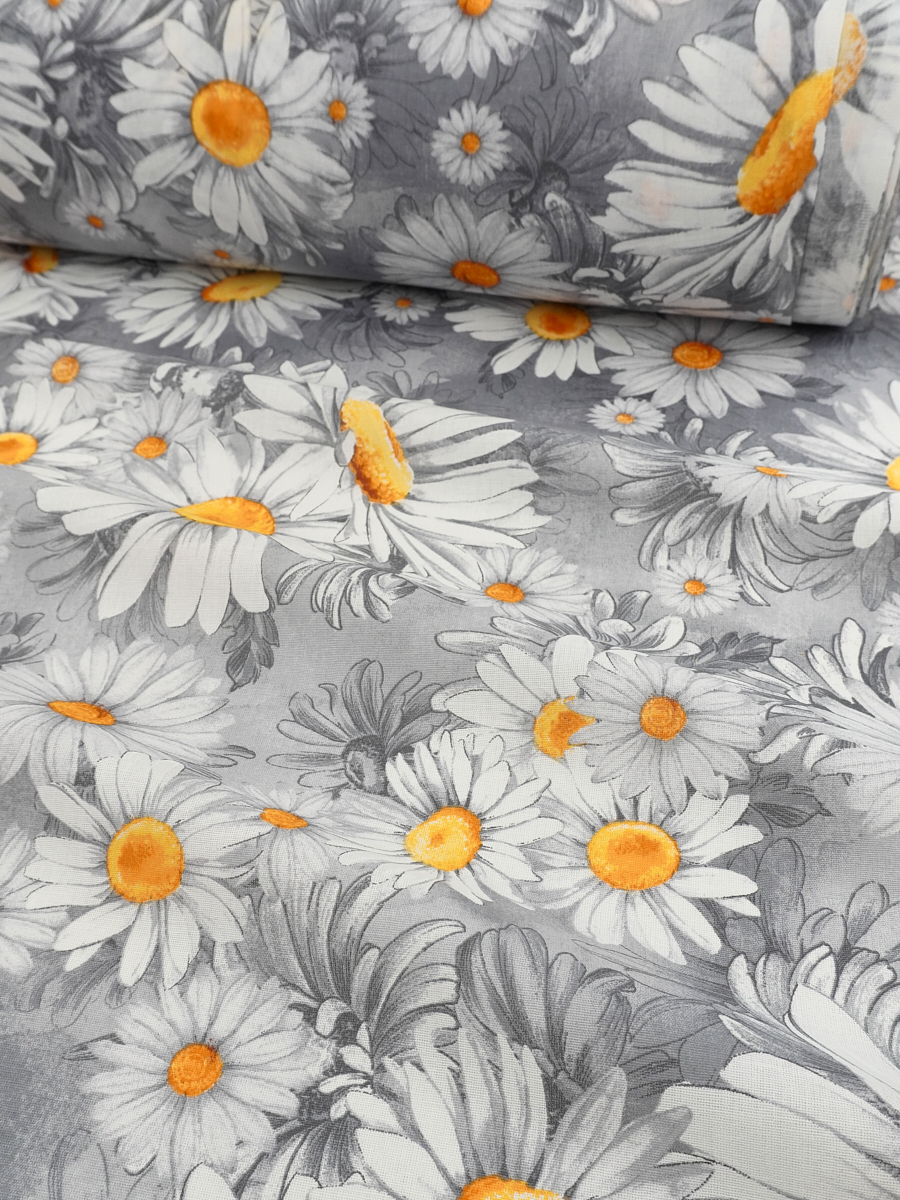 Бязь "Ромашковое поле", ш.2.2м, хлопок-100%, 105гр/м.кв