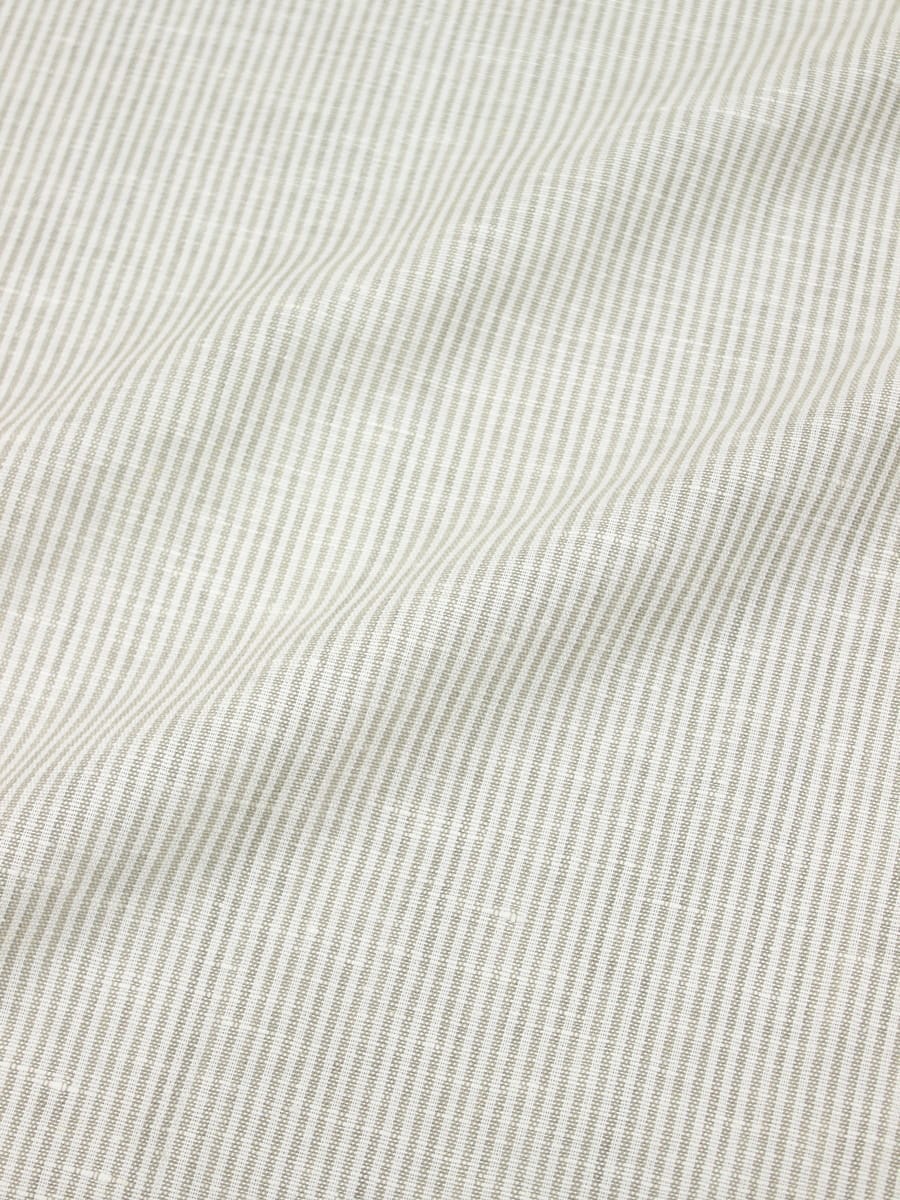 Полулен "Мелкая бежевая полоска", ш.1.5м, лен-55%, хлопок-45%, 150гр/м.кв