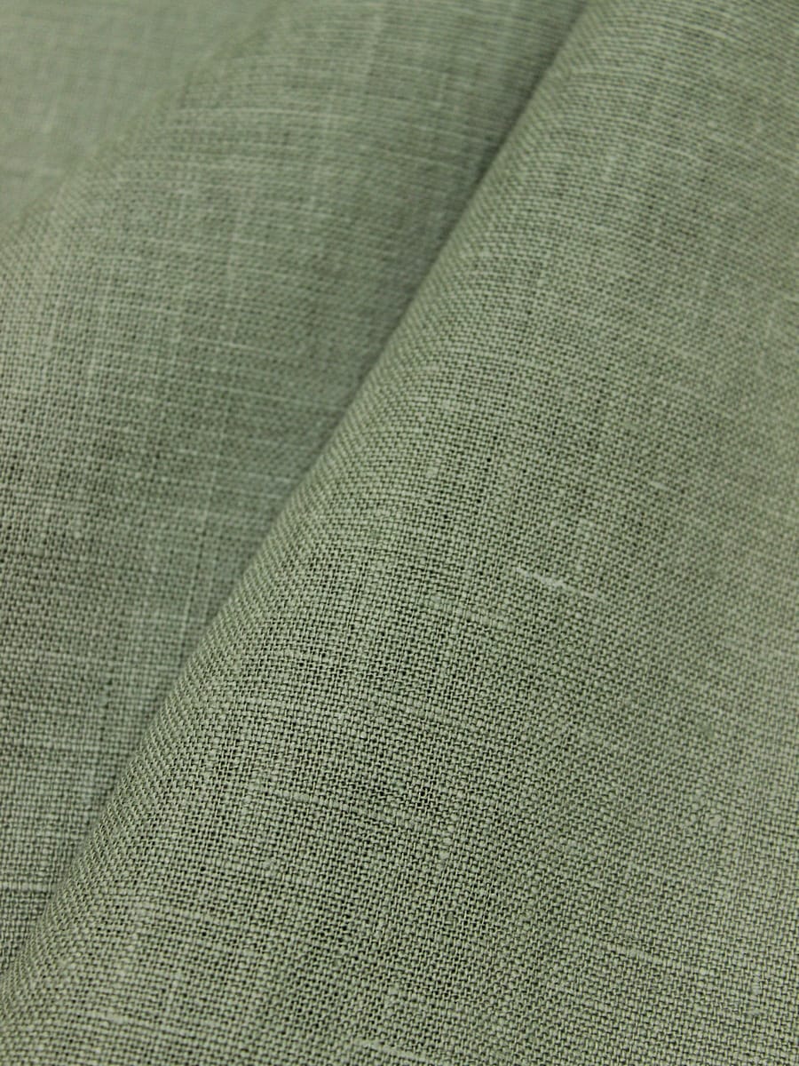 Лен костюмный с эффектом мятости цв.Хаки-шалфей-2, СОРТ2, ш.1.45м, лен-100%, 190гр/м.кв