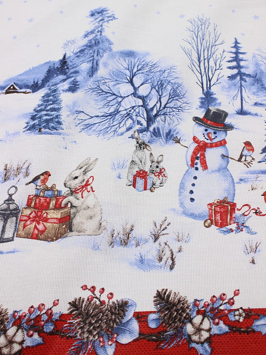 Рогожка "Зимние хлопоты", ш.1.54м, хлопок-100%, 165гр/м.кв