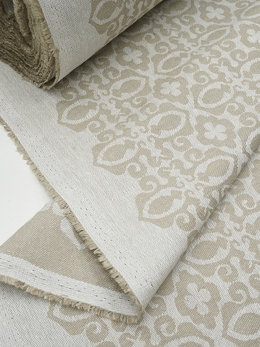 Полульняной жаккард "Сьюзен" цв.суровый, ш.1.6м, лен-56%, хлопок-44%, 210гр/м.кв