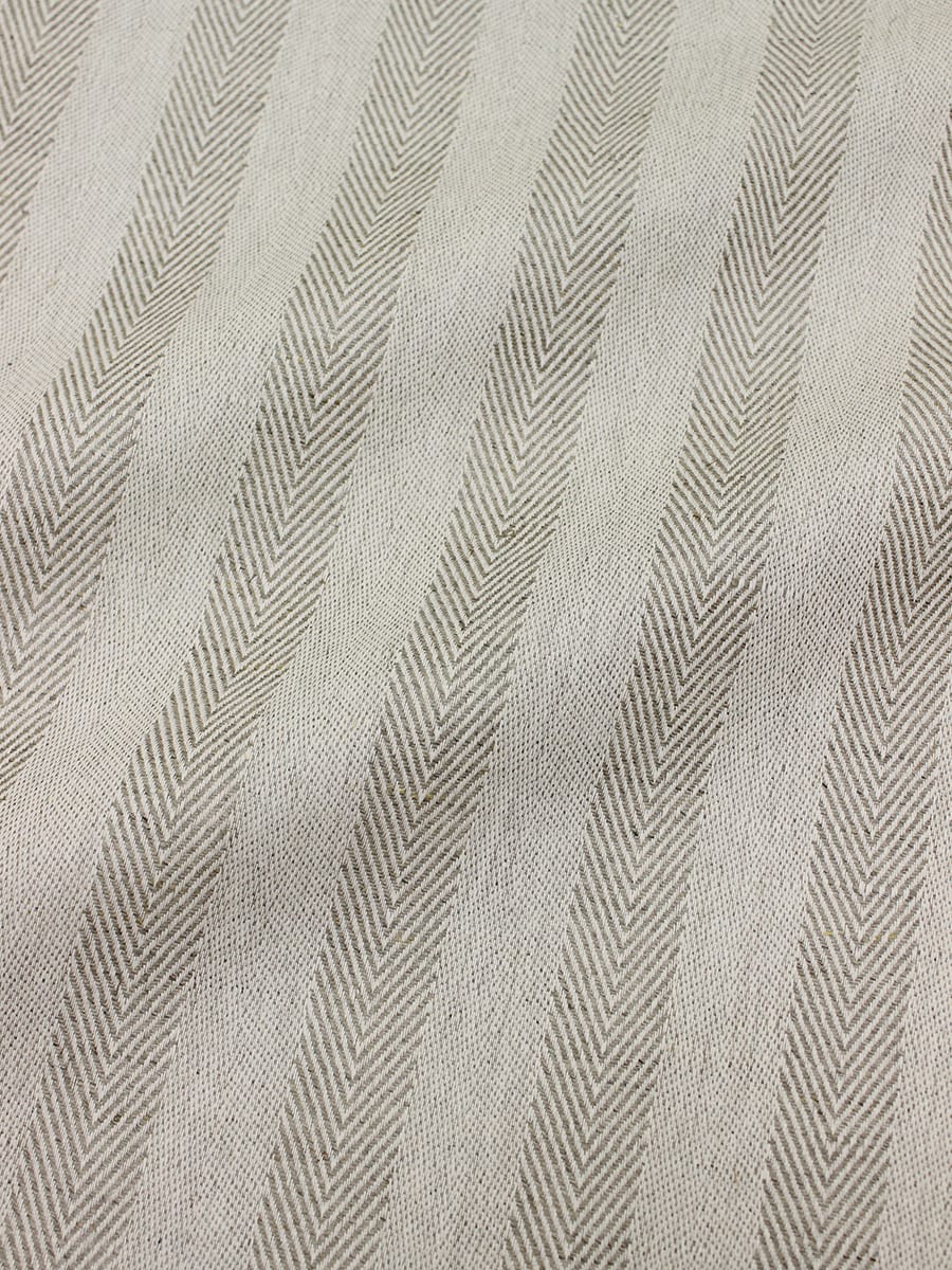 Полульняной жаккард "Елочка" цв.суровый, ш.1.6м, лен-50%, хлопок-50%, 200гр/м.кв