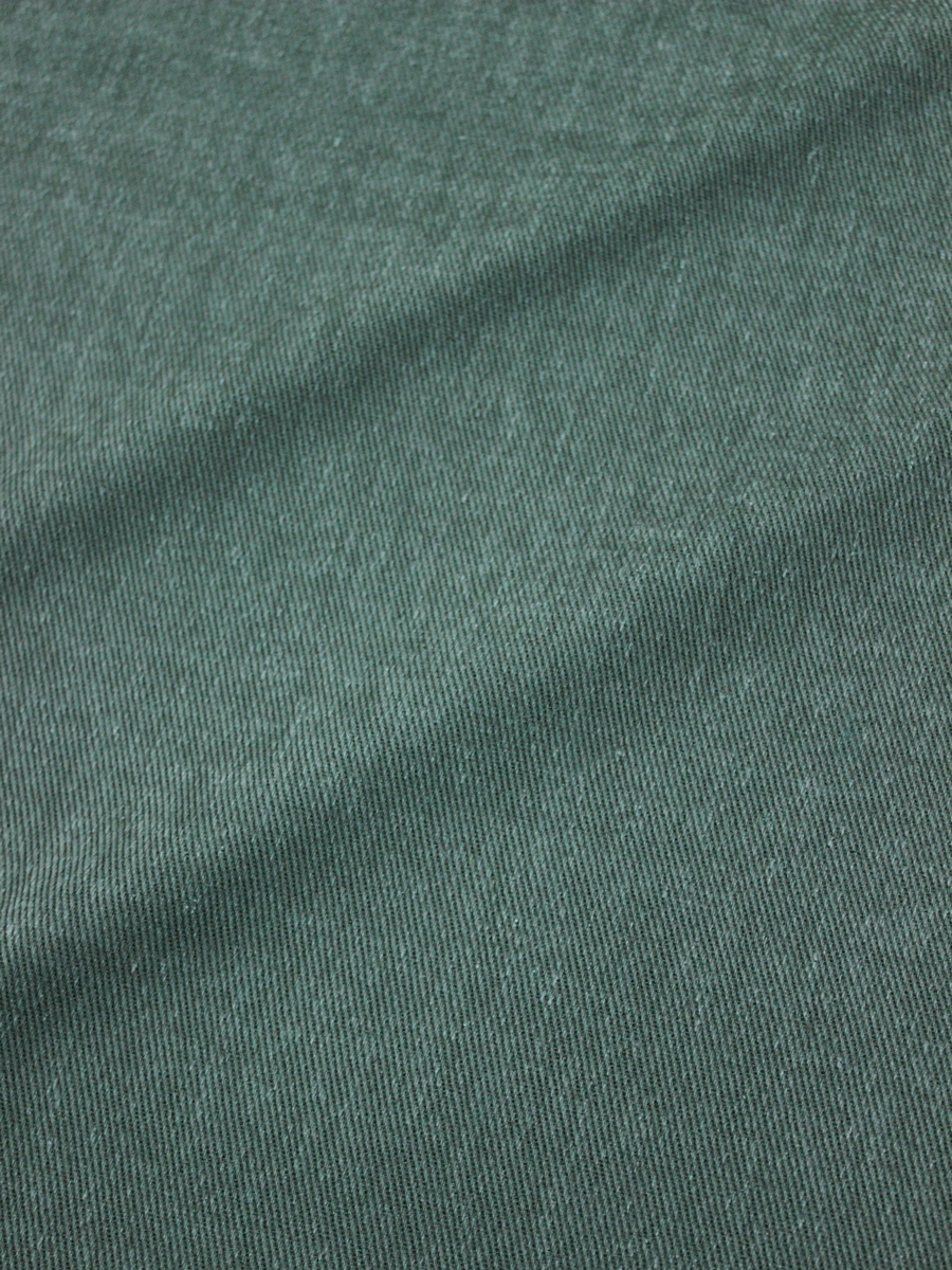 Джинс с ворсом цв.Темная винтажная хвоя, ш.1.5м, хлопок-100%, 330гр/м.кв