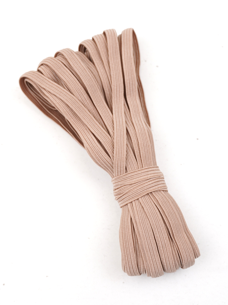 Резинка бельевая, цв.Кофейно-сливочный, ш.7мм, 10м
