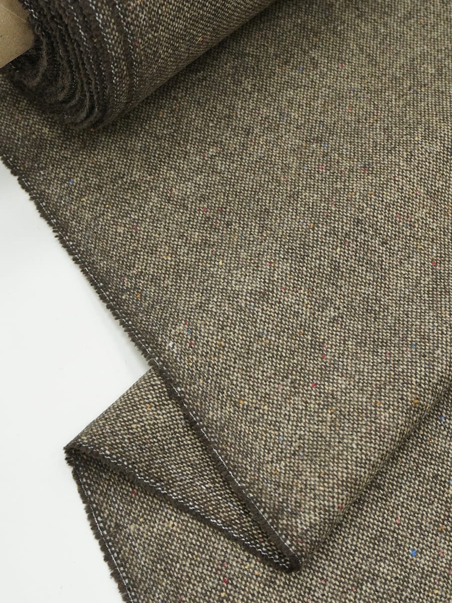 Шерсть костюмная Твид  цв.Коричнево-бежевый, ш.1.5м, шерсть-30%, п/э-70%, 270гр/м.кв