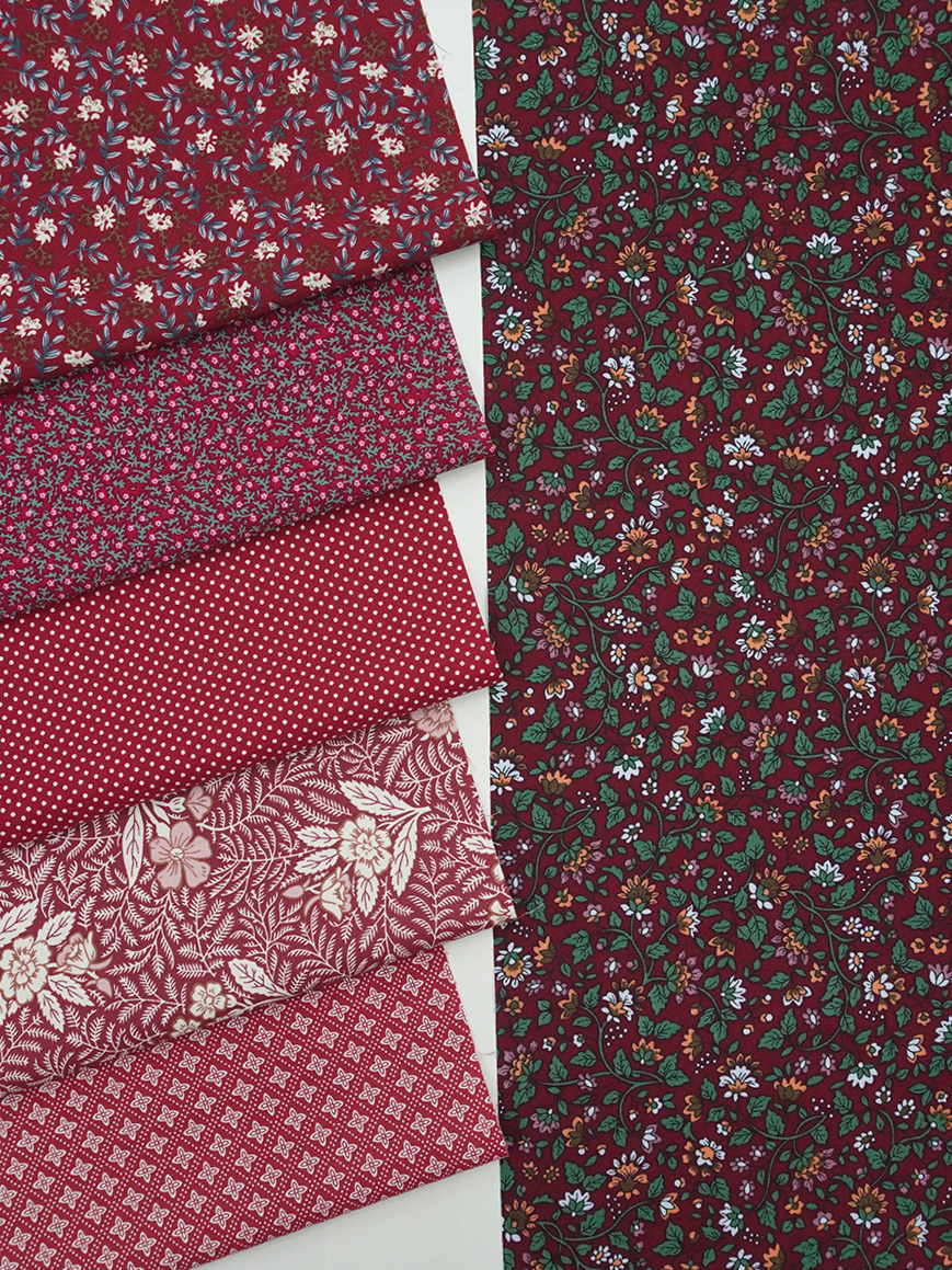 Набор тканей для рукоделия "Импортный хлопок: Мелания", 45см*30см, 6шт