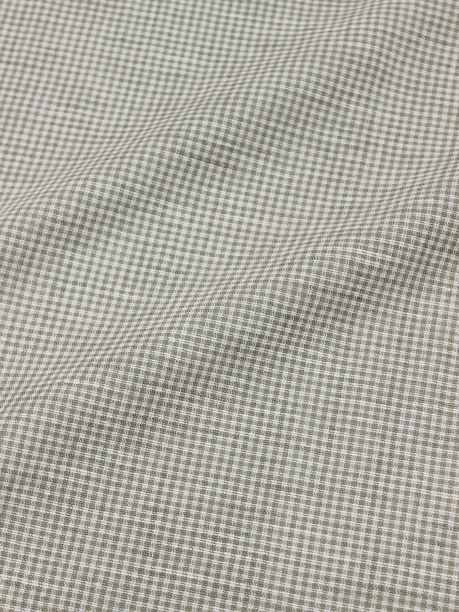 Полулен "Мелкая бежевая клетка", ш.1.5м, лен-55%, хлопок-45%, 140гр./м.кв