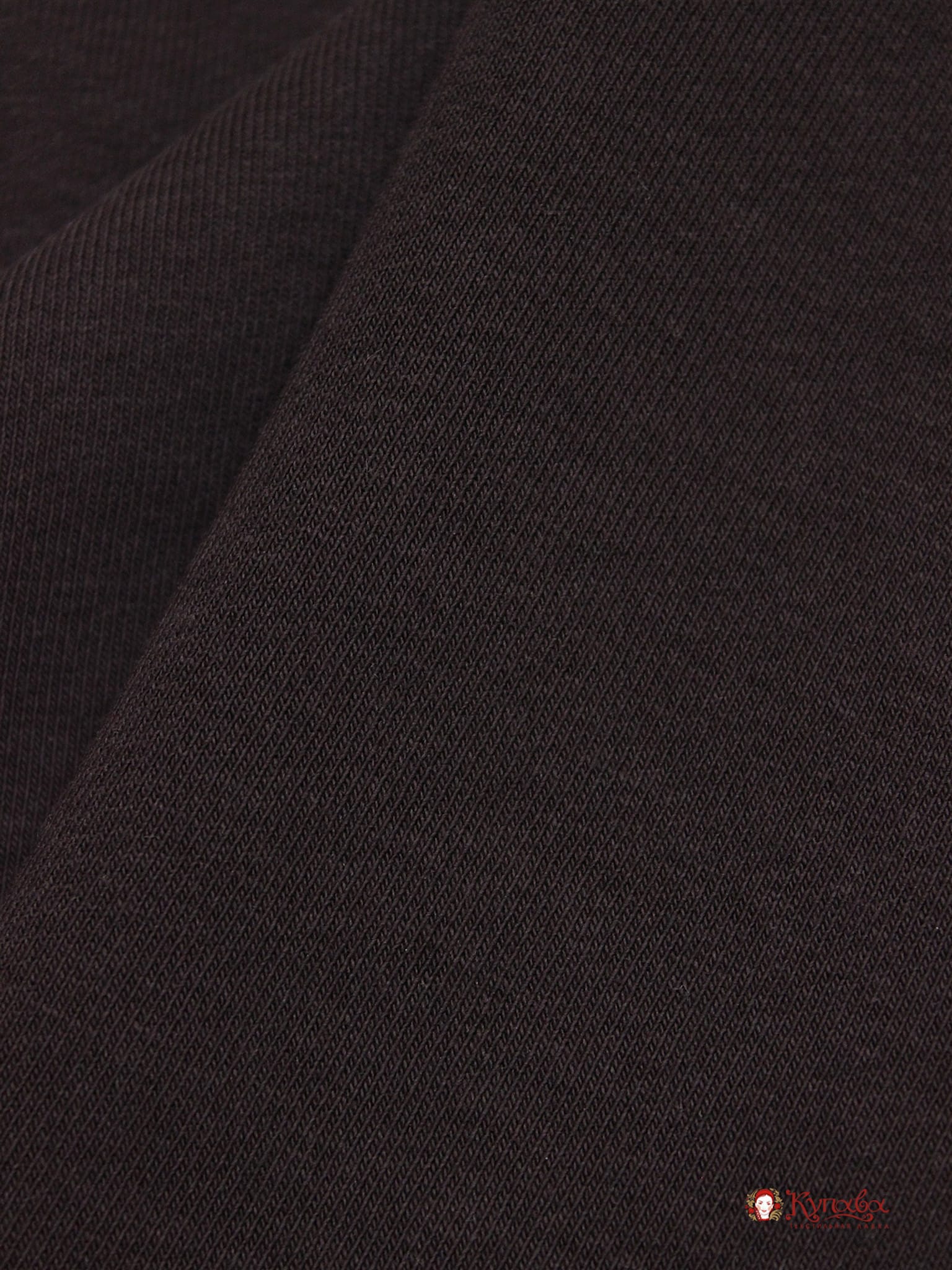 Футер 3-х нит. начес цв.Горький шоколад, ш.1.95м, Пенье, хлопок-80% п/э-20%, 330гр/м.кв