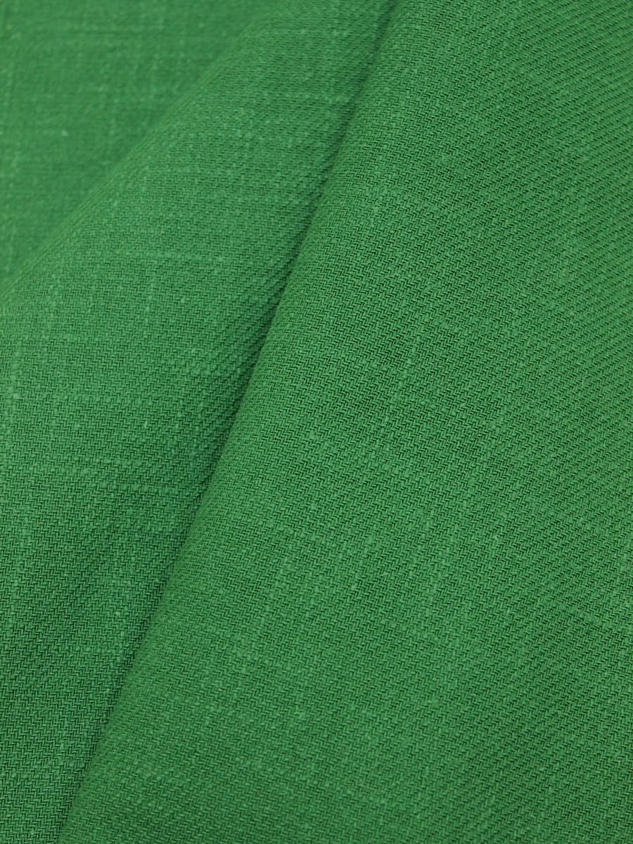 Мерный лоскут (ткань в отрезах) Конопля с хлопком-диагональ цв.Лесной зеленый, ш.1.4м, конопля-80%, хлопок-20%, 250гр/м.кв