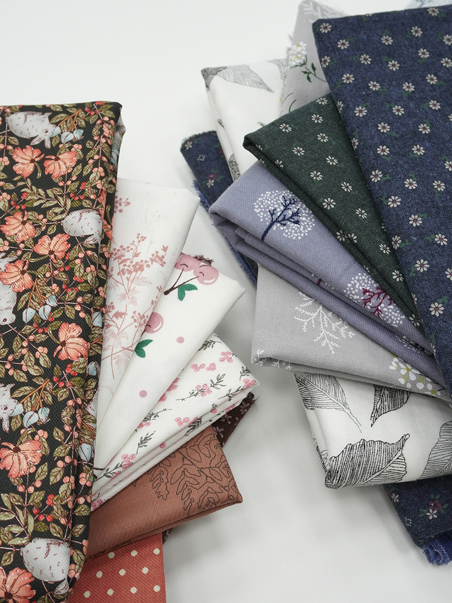 Комплект лоскута 1кг Плательный хлопок с рисунком