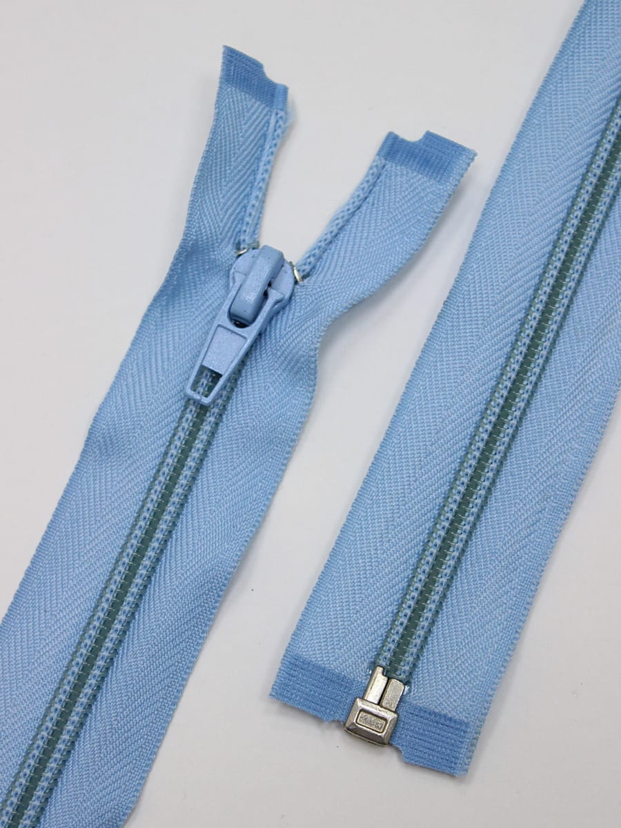 Молния спиральная №5 цв.голубой, 45см