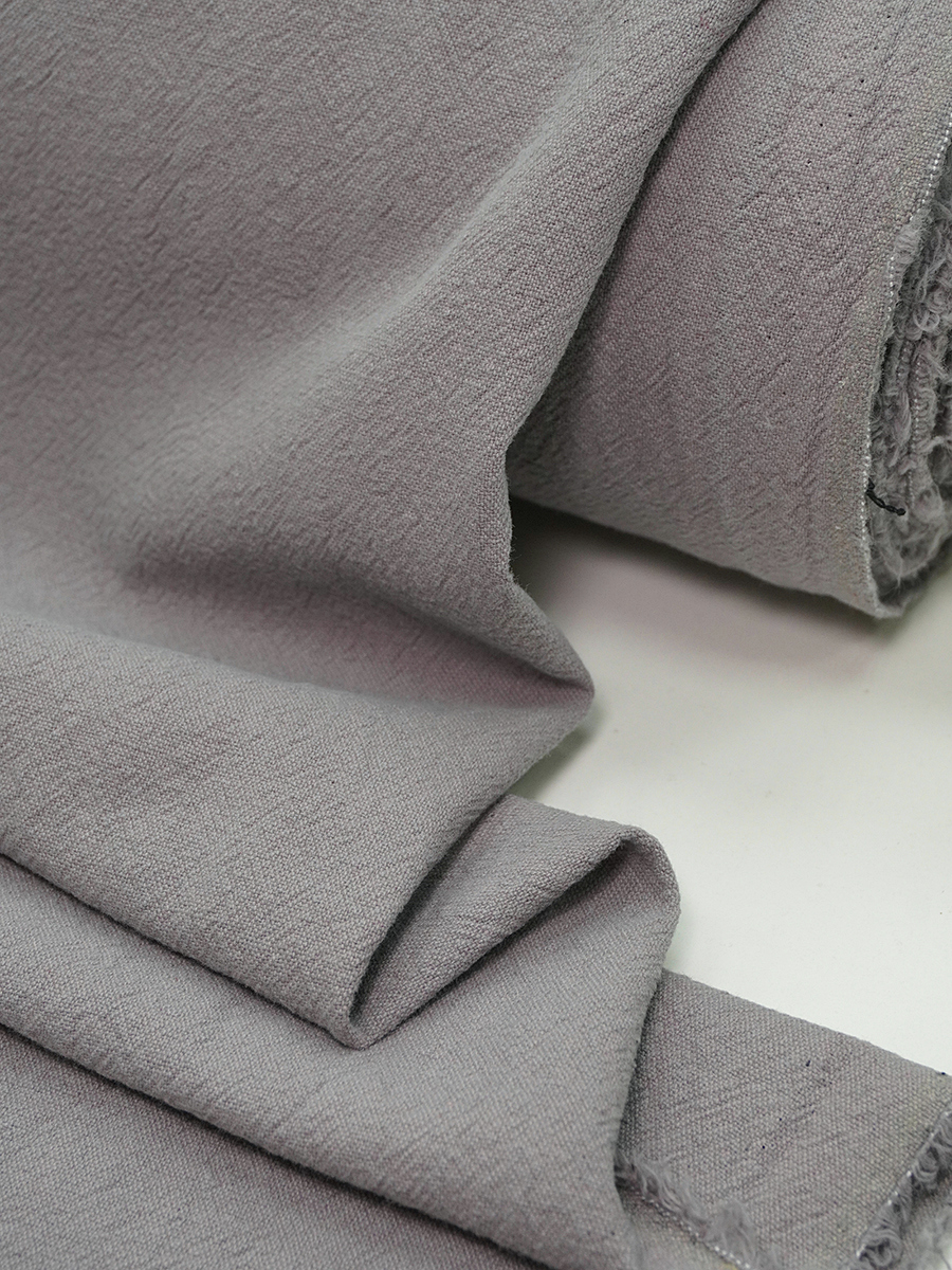 Мерный лоскут (ткань в отрезах) Крапива Рами (Ramie) с хлопком цв.Темно-серый с лиловым оттенком, ш.1.4м, крапива-50%, хлопок-50%