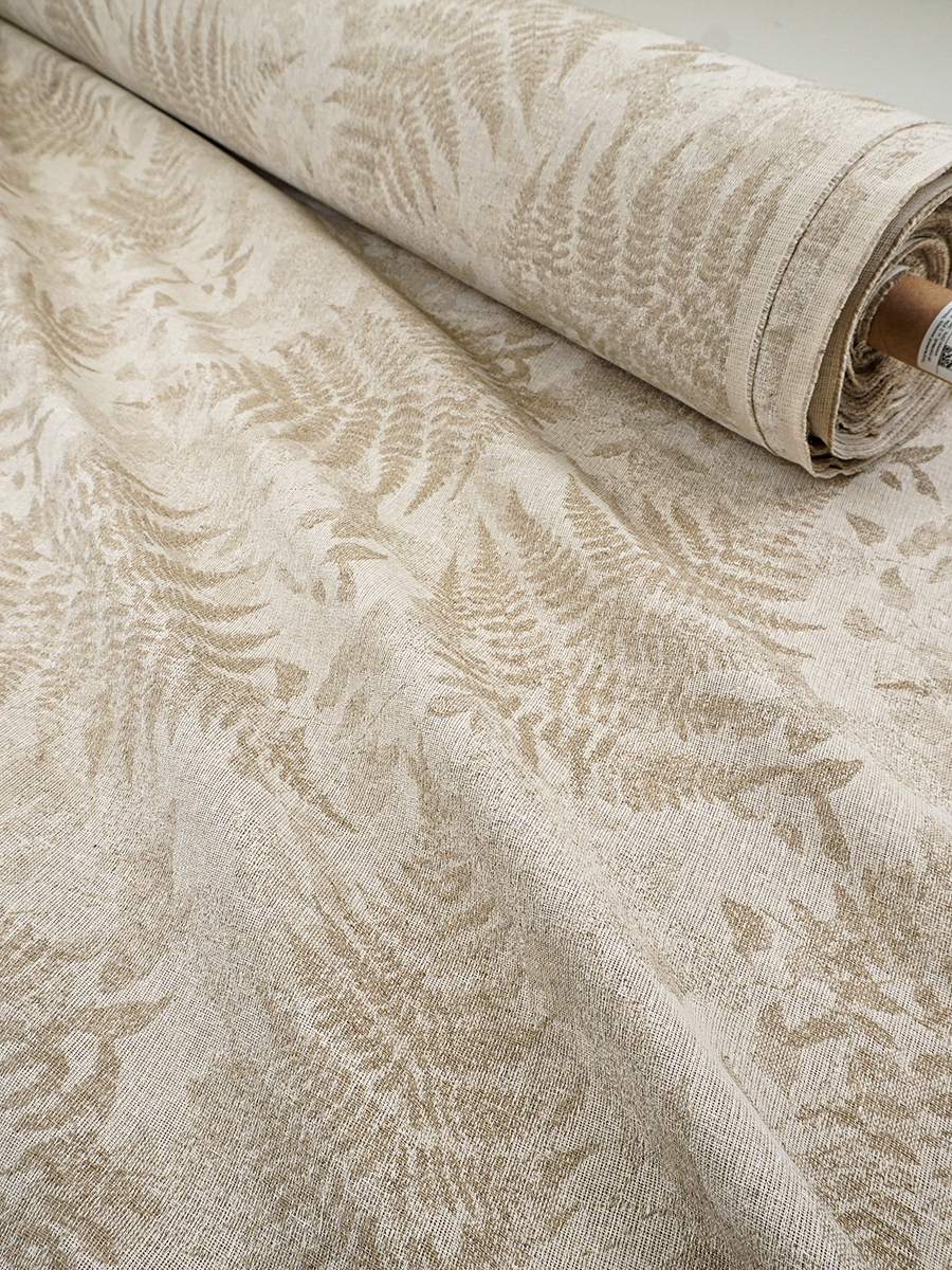 Полульняной жаккард "Монтеверде" цв.суровый, ш.2.85м, лен-71%, хлопок-29%, 265гр/м.кв