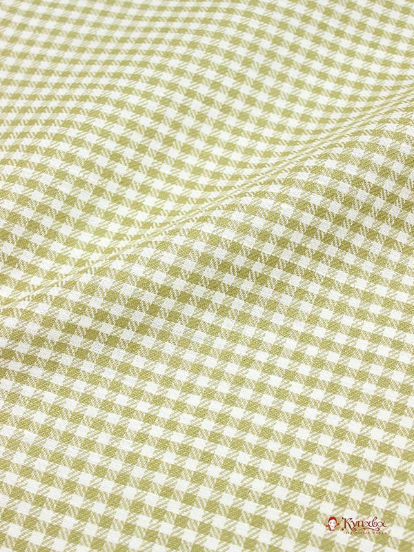 Полулен пестротканый "Оливковая/белая клетка", ш.1,51м, лен-52%, хл-48%, 170 гр/м.кв