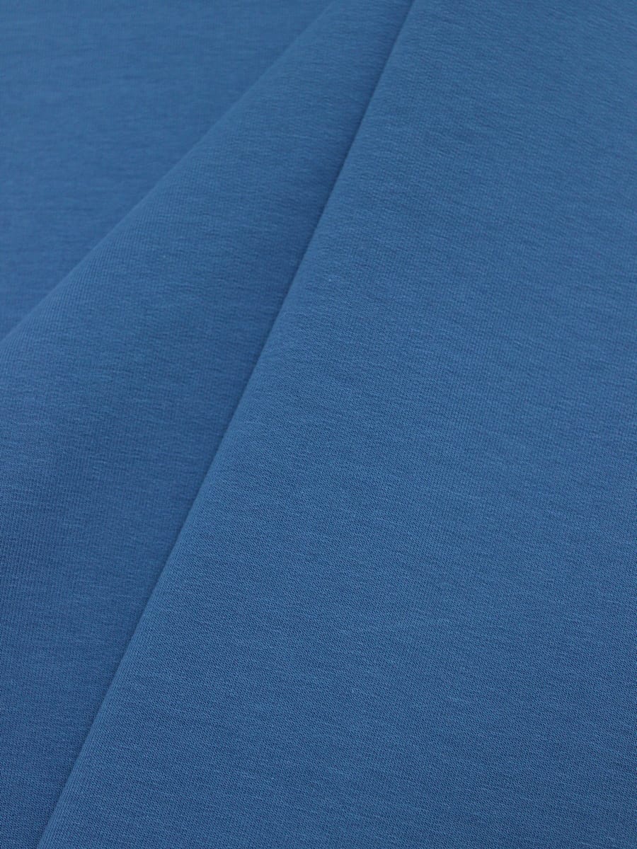 Футер 2-х нит. петля цв.Лазурно-синий, ш.1.9м, Пенье, хл-94%, лайкра-6%, 270гр/м.кв