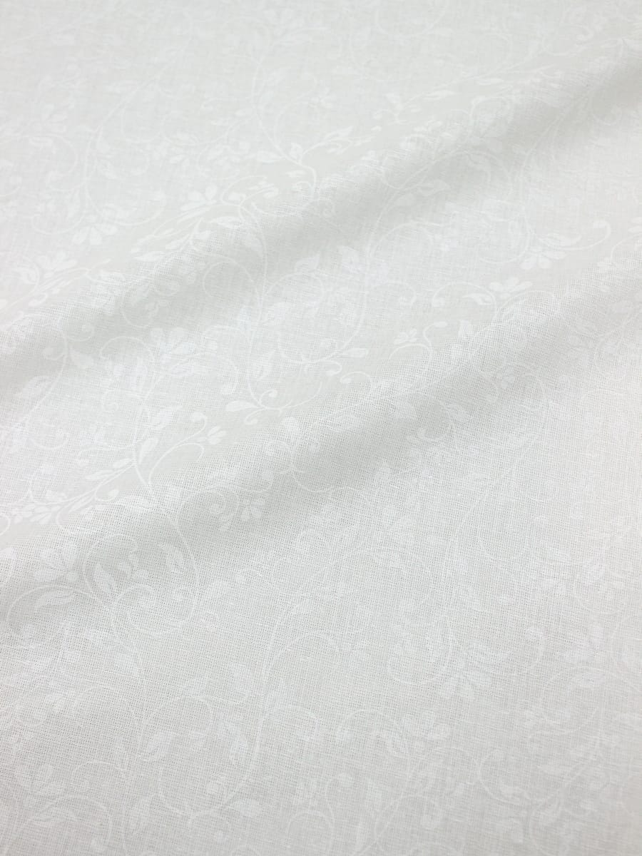 Перкаль "Лесные морозные узоры на белом", ш.2.2м,  хлопок-100%, 110гр/м.кв