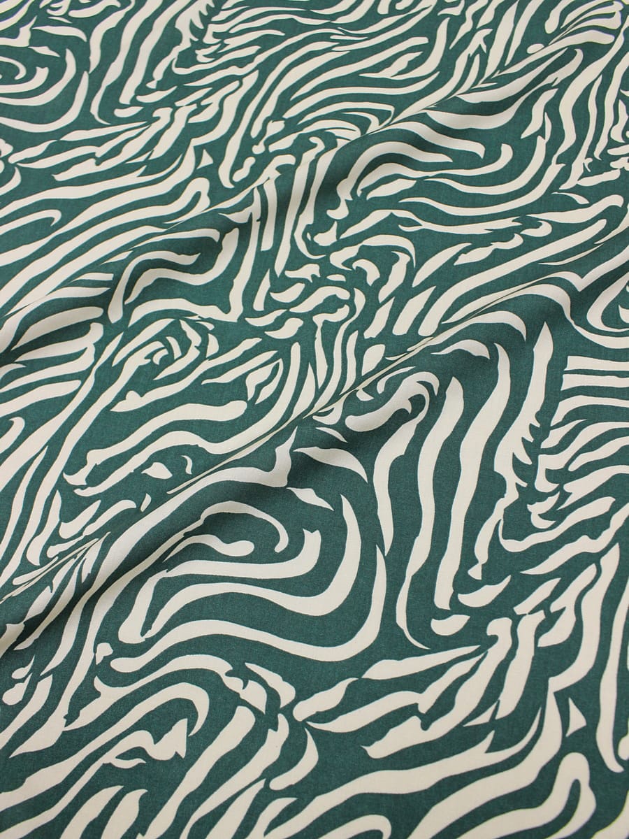 Штапель "Иммерсия" цв.хвойно-зеленый, ВИД2, ш.1.45м, вискоза-100%, 90гр/м.кв