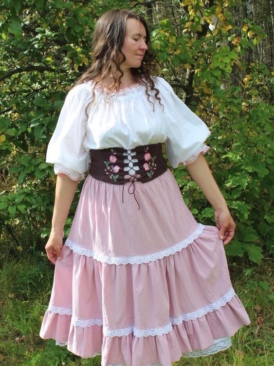 Корсетный пояс из крапивы в цвете горький шоколад