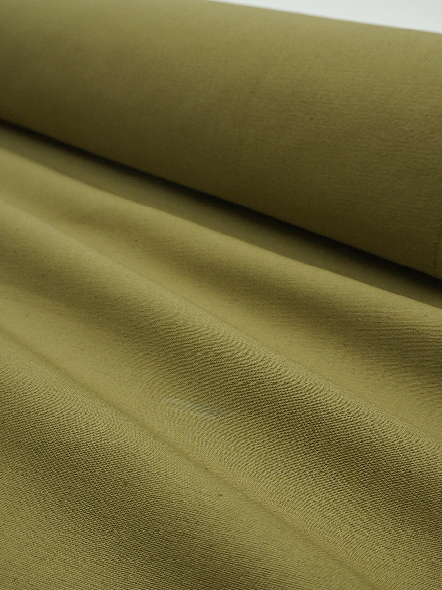 Саржа цв.Оливково-коричневый, ш.1.55м, хлопок-100%, 270гр/м.кв