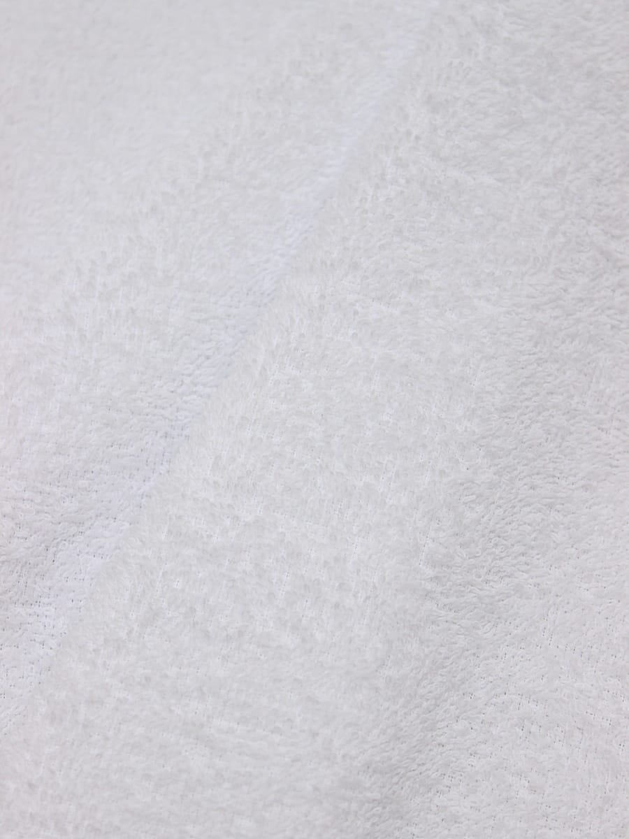 Махровая ткань цв.Белый (отбеленный), ш.1.5м, хлопок-100%, 350гр/м.кв