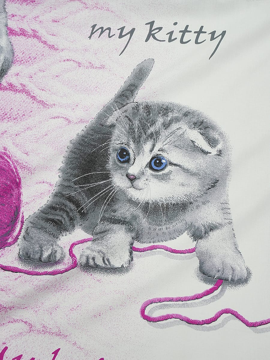 Бязь "Игривые котята", ГОСТ, ш.1.5м, хлопок-100%, 138гр/м.кв