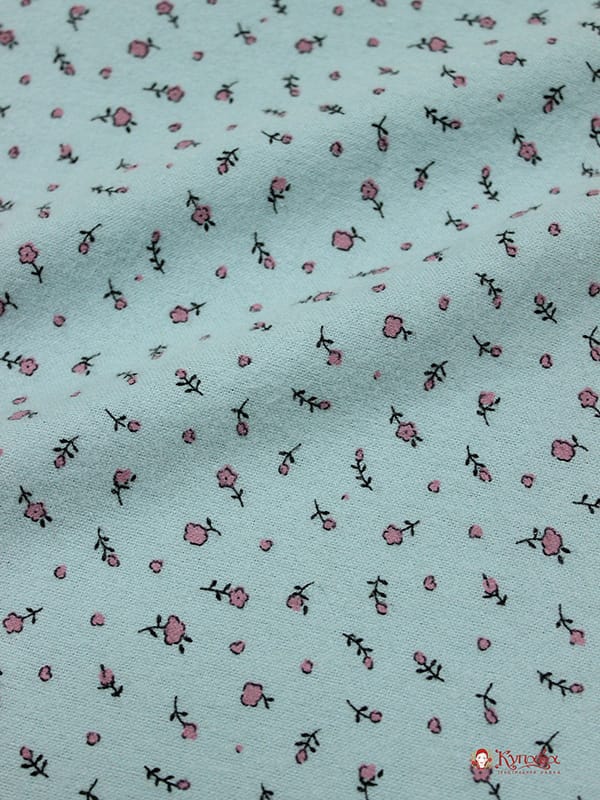 Теплый хлопок "Настенька" цв.св.голубой мох, ш.1.5м, хлопок-100%, 140гр/м.кв