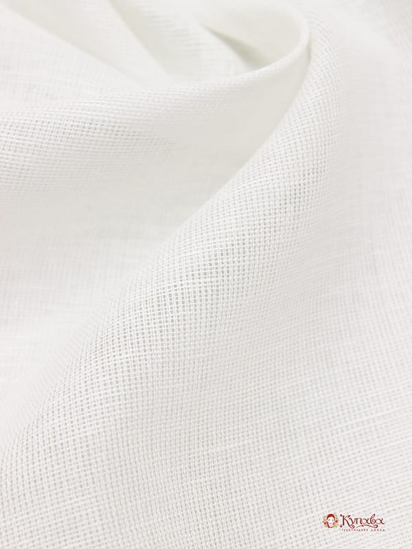 Полулен декоративный "Сетка-вуаль" цв.белый, ш.2.60м, лен-53%, хлопок-47%, 90гр/м.кв