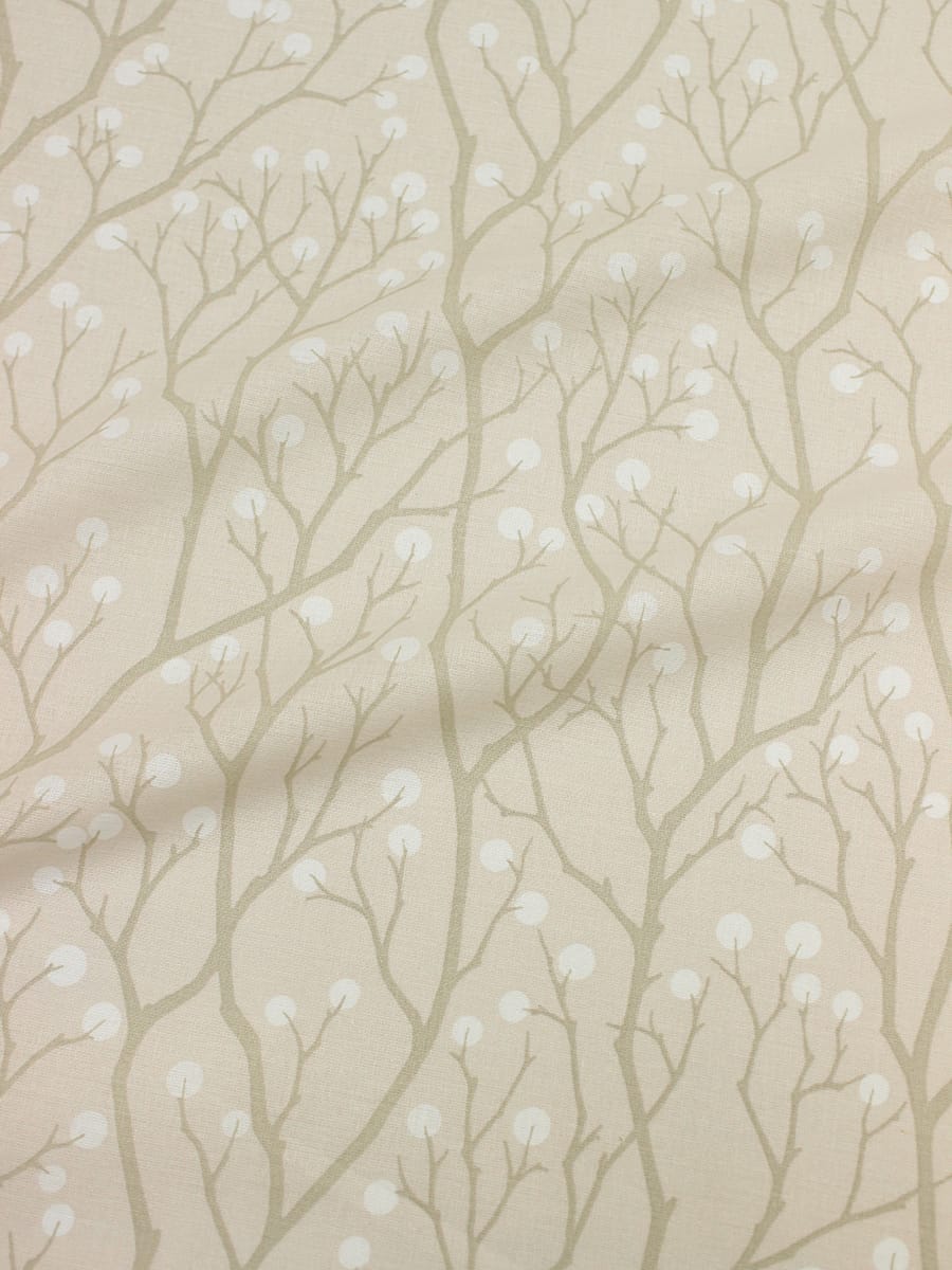 Мерный лоскут( ткань в отрезах) Поплин "Горный серпантин-веточки" цв.бежевый, (комп), ш.2.2м, хлопок-100%, 115гр/м.кв