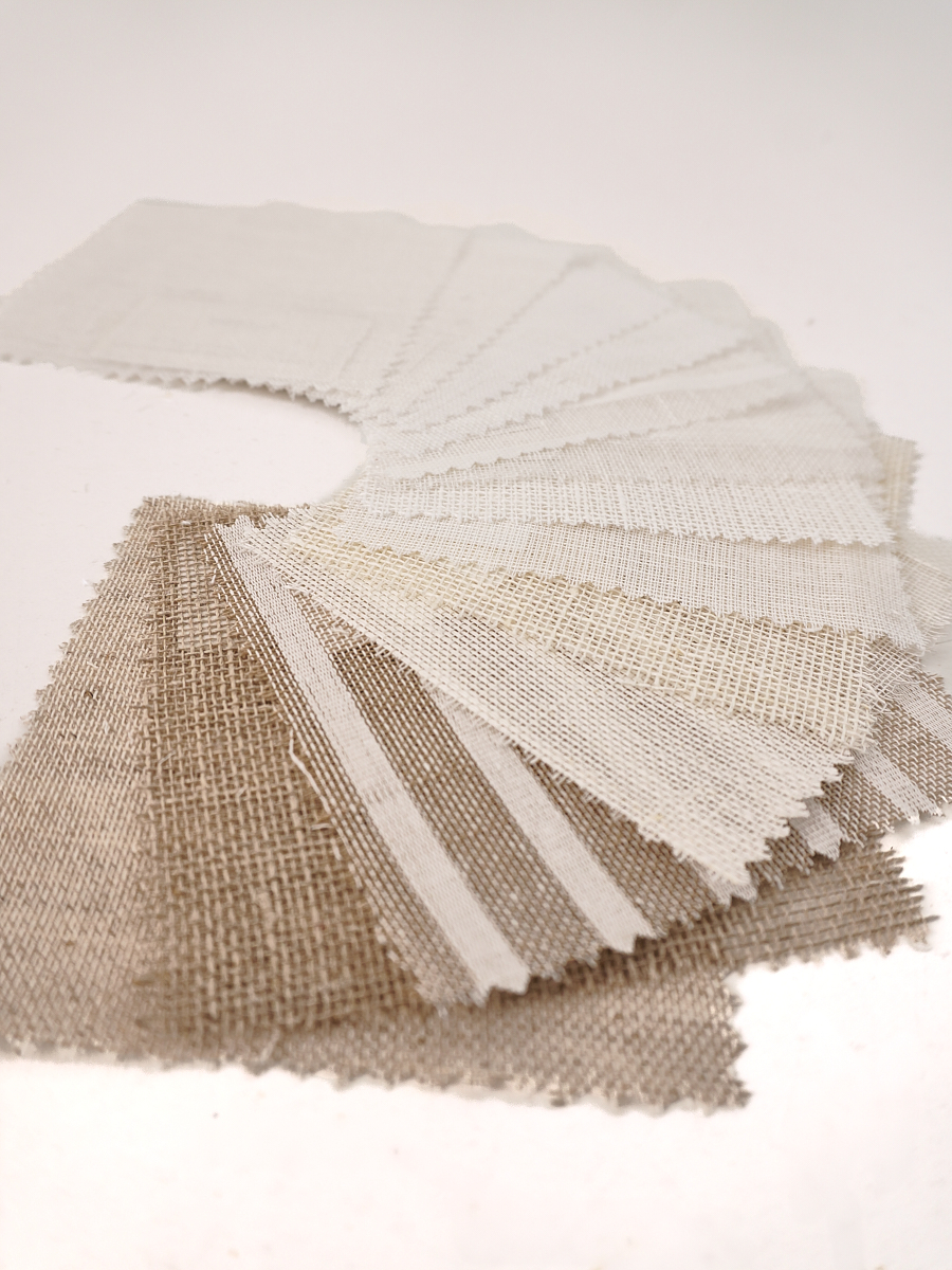 Комплект образцов "Лен, полулен (сетки, вуали)" №1