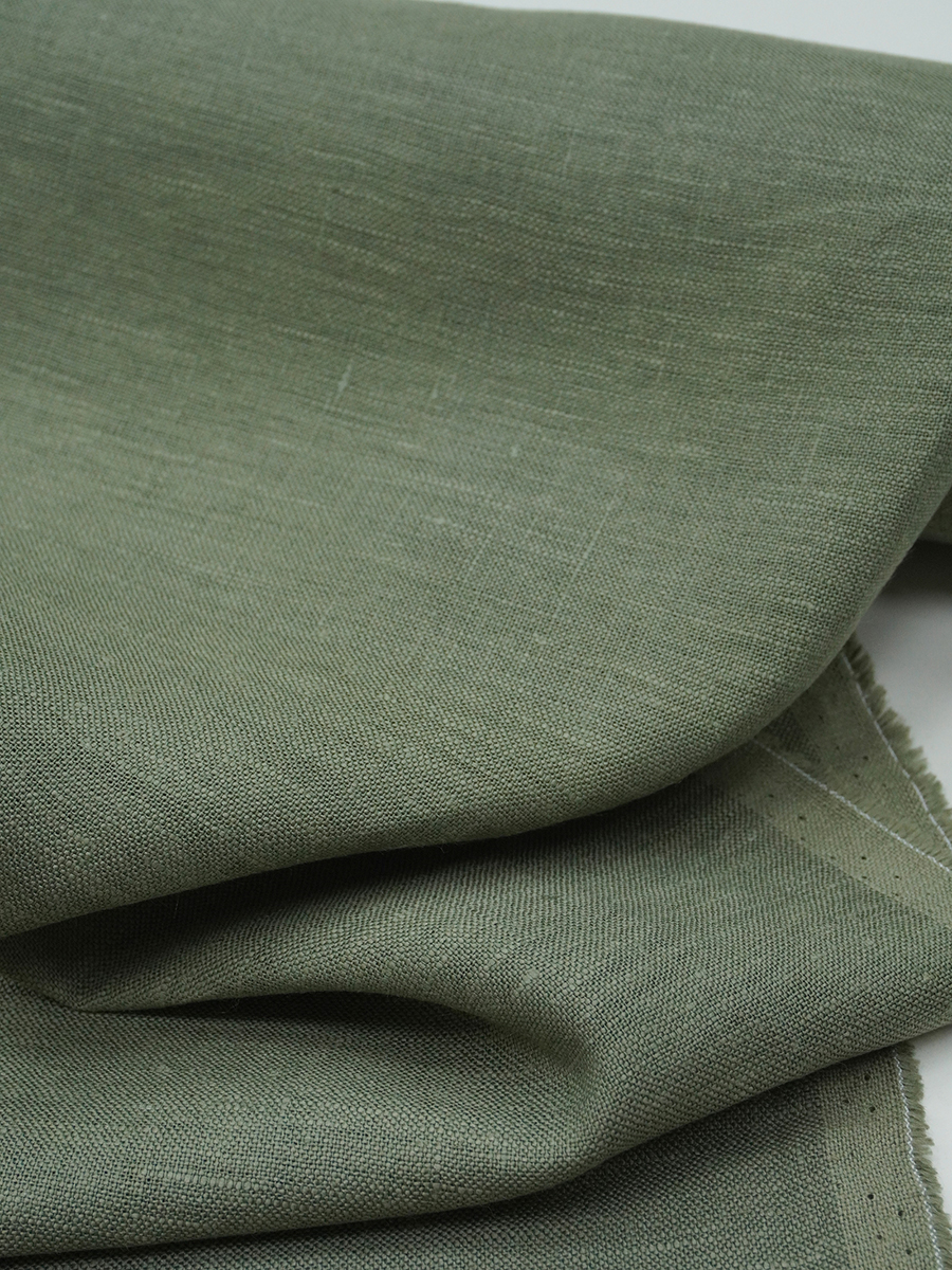 Лен костюмный цв.Винтажно-эвкалиптовый, ш.1.5м, лен-100%, 180гр/м.кв