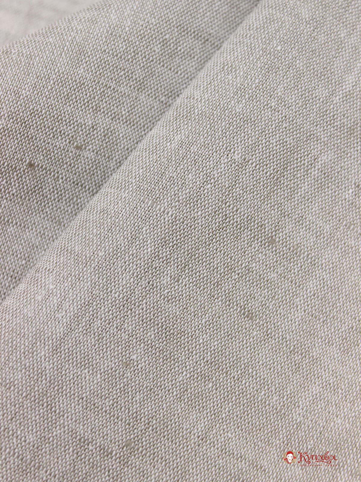 Полулен постельный цв.Бежевый меланж, ш.2.2м, лен-60%, хлопок-40%, 145гр/м.кв