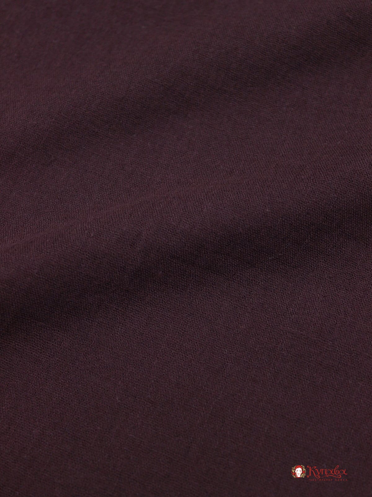 Муслин двухслойный с эффектом жатости цв.Темный коричнево-сливовый, ш.1.40м, хл-100%, 110гр/м.кв