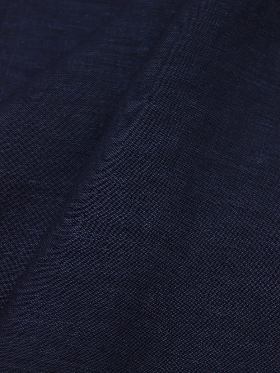 Лен с вискозой с эффектом мятости цв.Темный чернильно-синий, СОРТ2, ш.1.45м, лен-53%, вискоза-47%