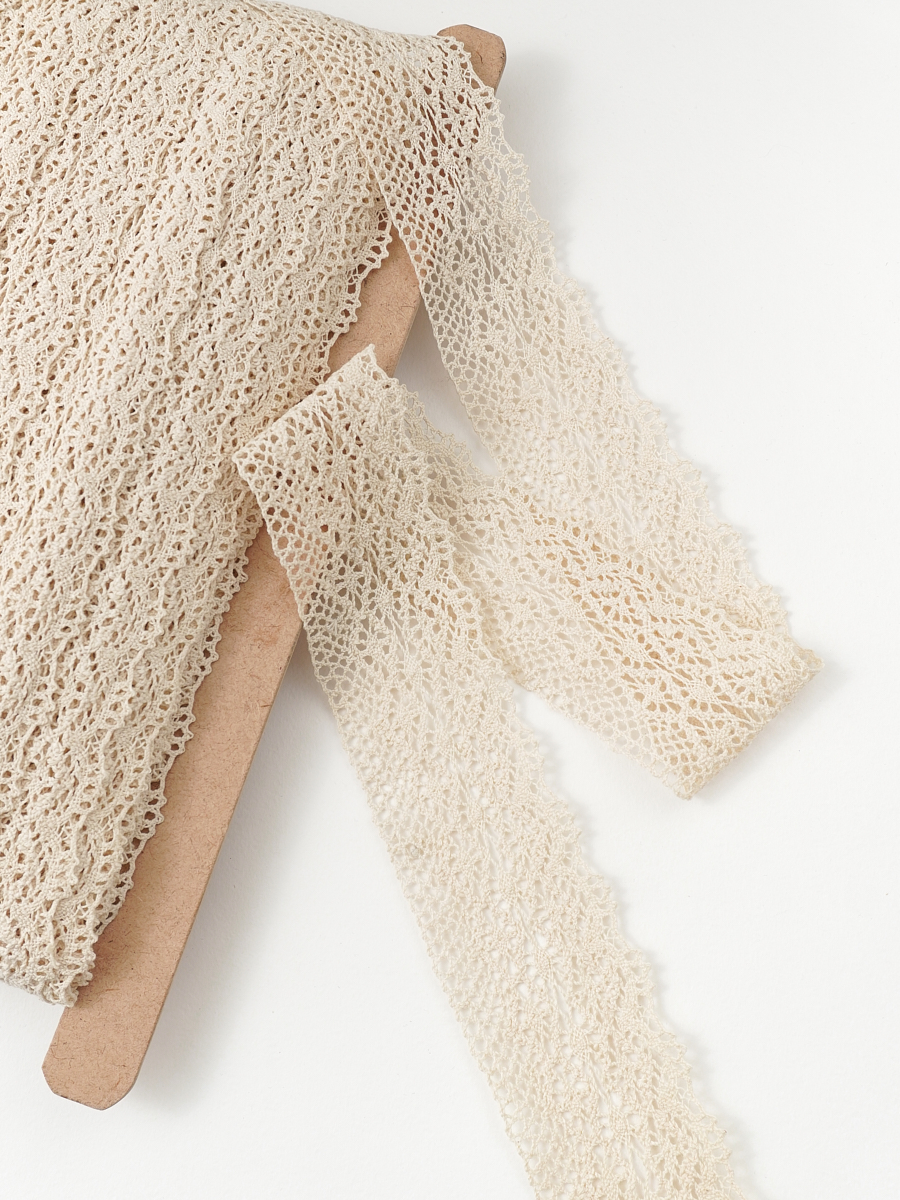 Кружево цв.суровый, ш.60мм, хлопок-100%, рис.182/3