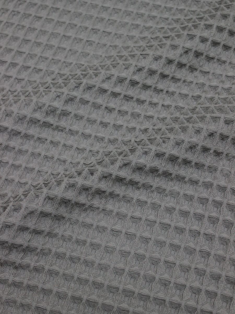 Вафельное премиум-полотно "Бохо" цв.шалфей, СОРТ2, ш.1.8м, хлопок-100%, 240гр/м.кв