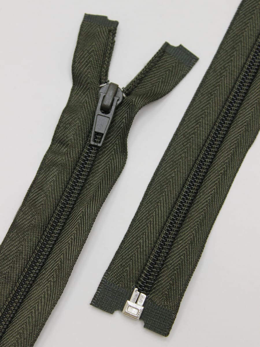 Молния спиральная №5 цв.т.зеленый хаки, 70см