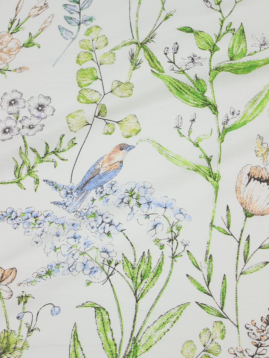 Сатин "Цветущее пробуждение", ш.2.35м, хлопок-100%, 110гр/м.кв