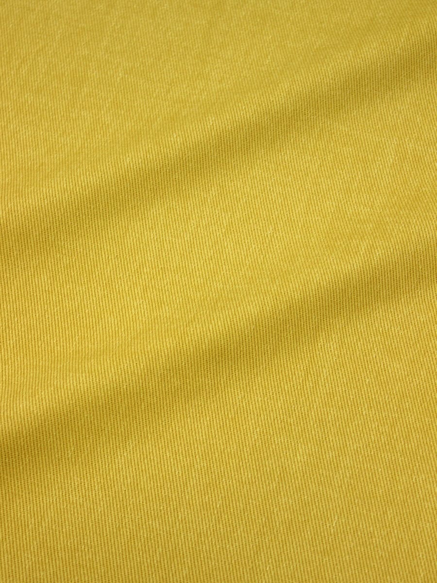 Джинс с ворсом цв.Горчично-желтый, ш.1.5м, хлопок-100%, 330гр/м.кв 