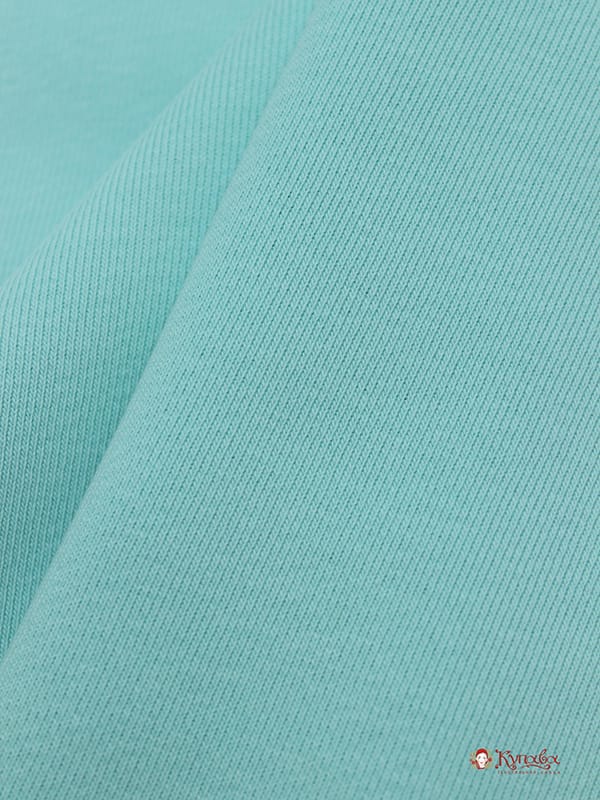 Футер 2-х нит. начес цв.Мята, ш.2.14м (1.07 м*2, чулок), Карде/Ое, хл-90%, п/э-10%,180гр/м.кв