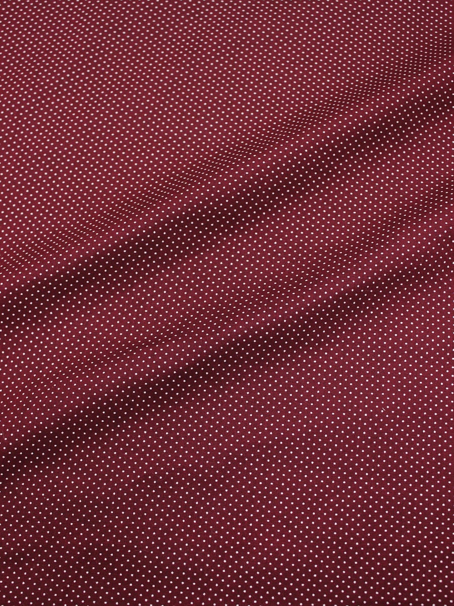 Импорт. хлопок "Пшено-4 на бордово-вишневом", ш.1.48м, хлопок-100%, 105гр/м.кв