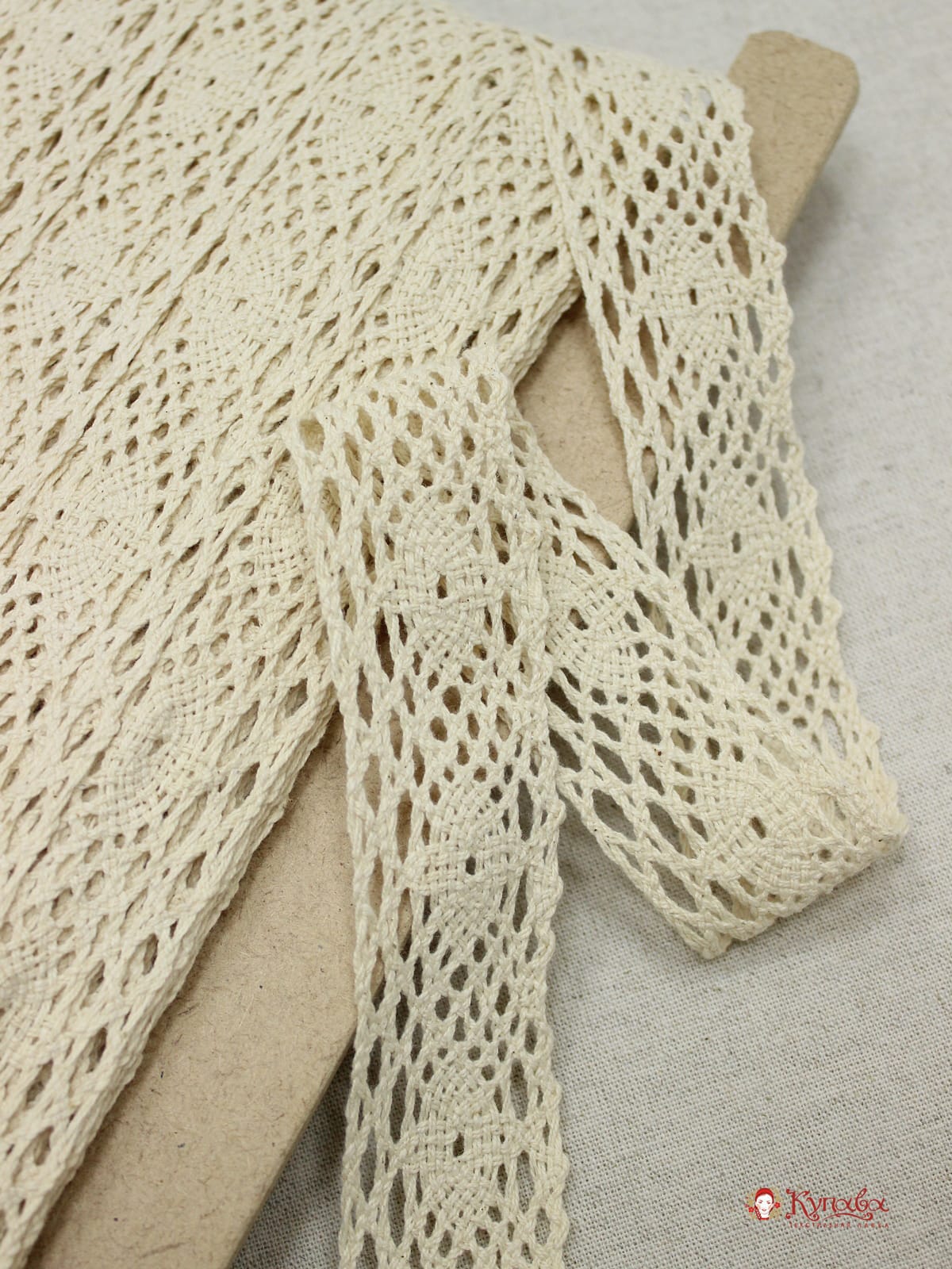 Кружево цв.суровый, ш.42мм, хлопок-100%#019773