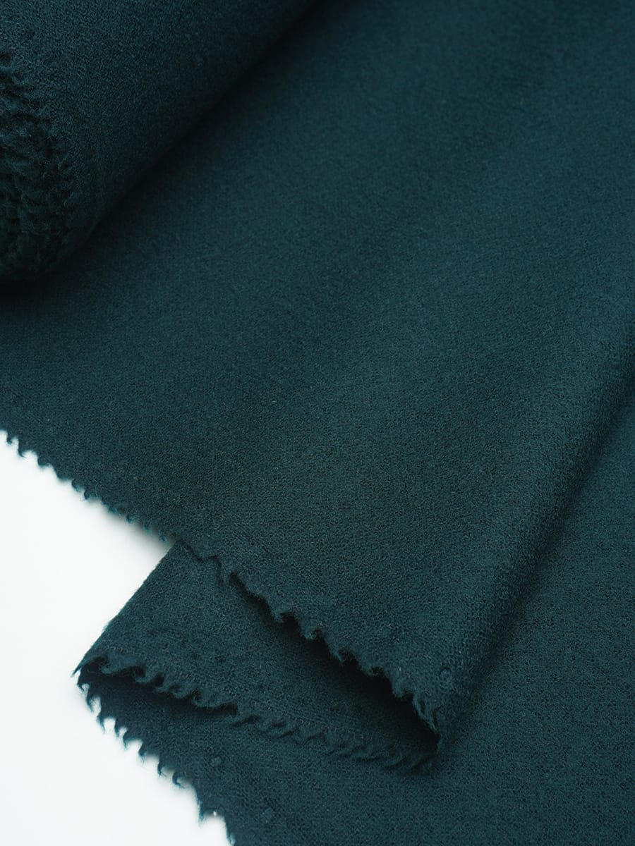 Сукно шапочное цв.Темный елово-зеленый, ш.1.55м, шерсть-83%, п/э-17%, 450гр/м.кв