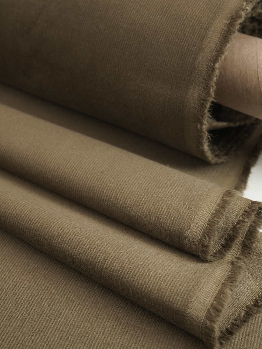 Микровельвет цв.Темный серо-оливковый, ш.1.45м, хлопок-100%, 190гр/м.кв