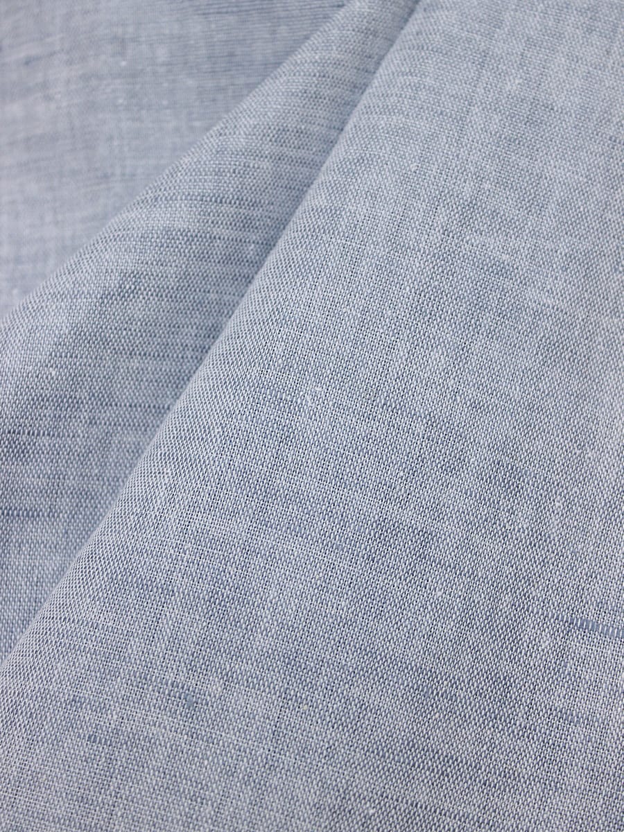 Полулен цв.Серо-голубой/белый меланж, ш.1.5м, лен-55%, хлопок-45%, 146гр/м.кв